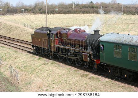 Jubilee Steam Loco 5690 Leander At The Great Central Railway Heritage Steam Railway, Loughborough, L
