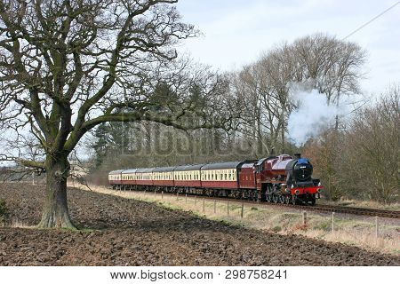 Jubilee Steam Loco 5690 Leander At The Great Central Railway Heritage Steam Railway, Loughborough, L