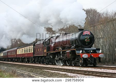 Lms Pacific Steam Locomotive No. 6201 Princess Elizabeth At Elland, Yorkshire 13th December 2009, El