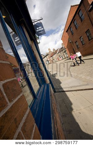 A View Of The Strait Leading Up To Steep Hill And The Cathedral, Lincoln, Lincolnshire, United Kingd