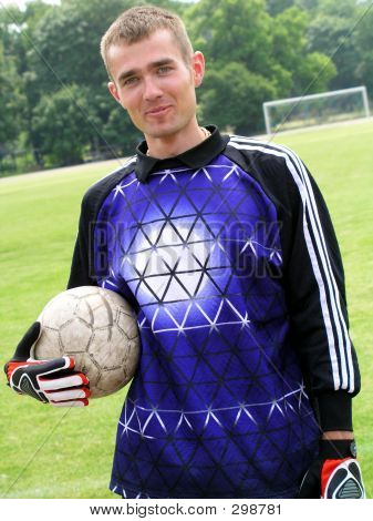 Fußball Torhüter auf dem Feld