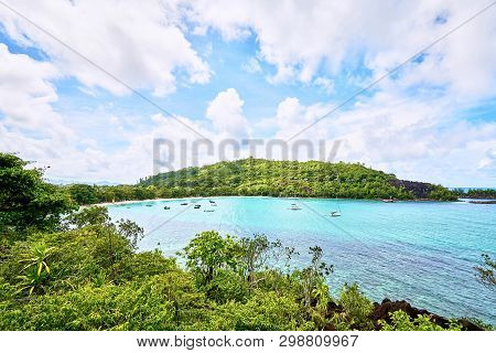 View On Port Launay Beach From Cap Ternay Road (port Launay Marine Park) , Mahe, Seychelles