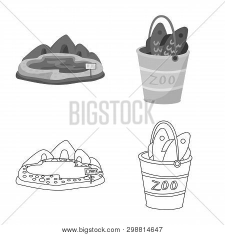 Vector Illustration Of Nature  And Fun  Symbol. Set Of Nature  And Entertainment Stock Vector Illust