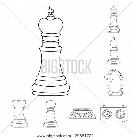 Vector Illustration Of Piece And Strategy Symbol. Collection Of Piece And Play Vector Icon For Stock