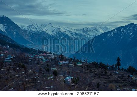 Beautiful Morning In Himalayan Village, Kalpa Himachal Pradesh, India