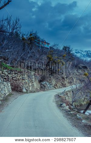 Road In Himalayan Village - Road In Kalpa