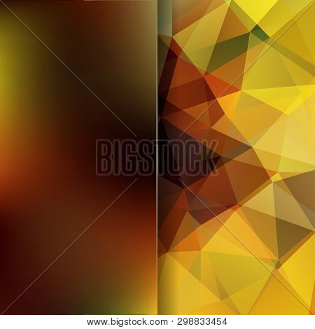 Abstract Polygonal Vector Background. Brown Geometric Vector Illustration. Creative Design Template.