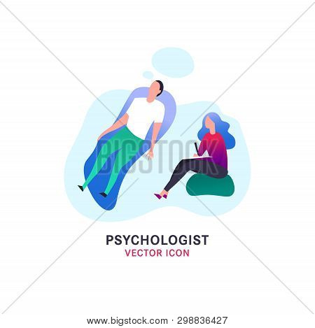 Psychologist, Psychotherapist Icon. Creative Concept Useful For Logotype, Pictogram, Symbol Design. 