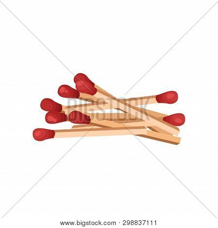 Bunch Of New Matches. Vector Illustration On White Background.