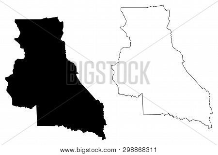 East Region (regions Of Cameroon, Republic Of Cameroon) Map Vector Illustration, Scribble Sketch Eas