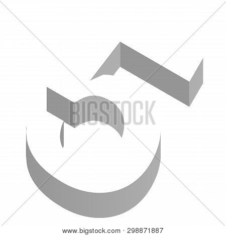 The Number 5 In Three Dimensional View Vector