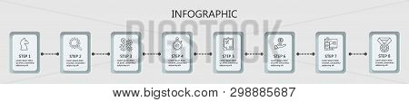Infographic Label Design With Icons And 8 Options Or Steps. Infographics For Business Concept. Can B