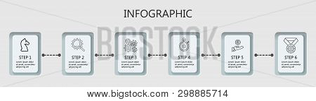 Infographic Label Design With Icons And 6 Options Or Steps. Infographics For Business Concept. Can B