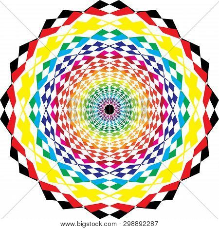 Colorfull On Transparent Background Spyral Umbrella Color Swatches Designer Graphic