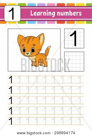 Trace And Write. Handwriting Practice. Learning Numbers For Kids. Education Developing Worksheet. Ac