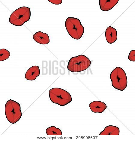 Love Kiss Seemless Pattern Background Cute Vector