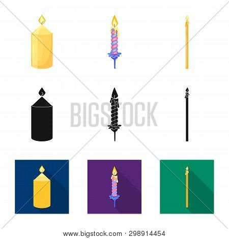 Vector Design Of Relaxation And Flame Icon. Set Of Relaxation And Wax Stock Vector Illustration.