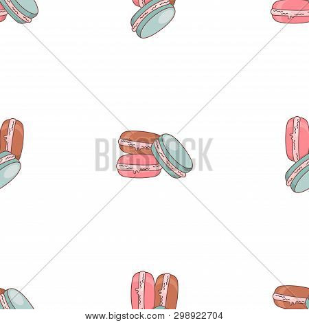 Seamless Pattern Icons. Bakery Collection. Colored Icon. In Trendy Flat Style Isolated On White Back