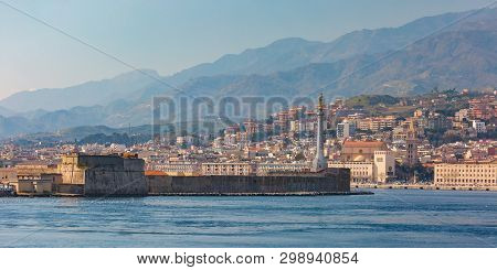 The Madonna Della Lettera That Dominates The Port Of Messina, Sicily, Italy