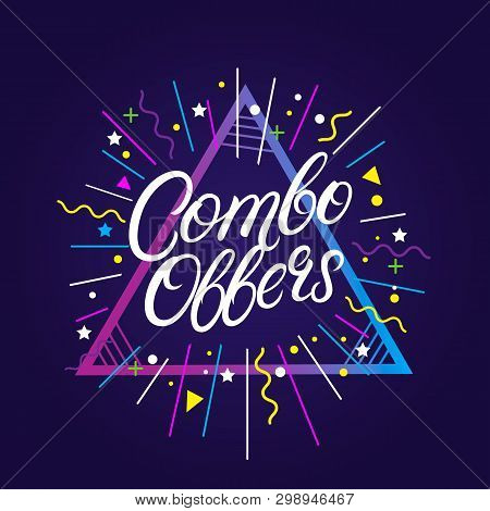 Combo Offers Hand Written Lettering. Modern Brush Calligraphy. Template For Greeting Card, Poster, L
