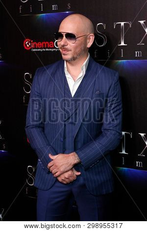 LAS VEGAS - APR 2:  Pitbull at the 2019 CinemaCon - STX films at Caesars Palace on April 2, 2019 in Las Vegas, NV