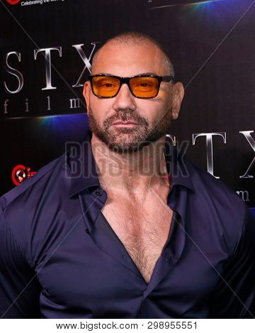 LAS VEGAS - APR 2:  Dave Bautista at the 2019 CinemaCon - STX films at Caesars Palace on April 2, 2019 in Las Vegas, NV