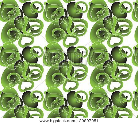 abstract floral pattern in green colours