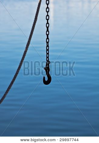 Keten op vissersboot