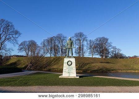 Copenhagen, Denmark - January 5, 2017: Vore Faldne Is A Memorial To The Fallen Danes In The World Wa