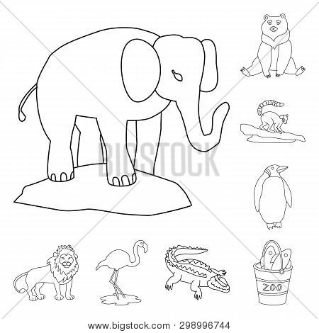 Vector Illustration Of Entertainment And Forest Sign. Collection Of Entertainment And Park Stock Vec