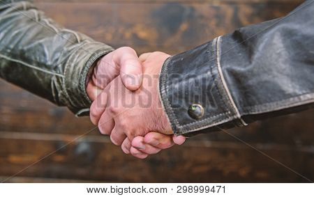 Handshake Gesture Concept. Partnership And Business Deal. Successful Deal Handshake. Handshake Appro