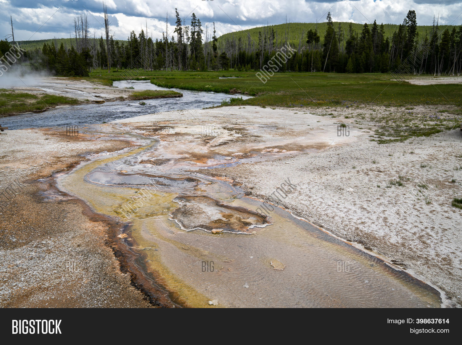 Yellowstone Hot Spring Rocks Hot Spring Yellowstone Image & Photo (Free Trial) | Bigstock