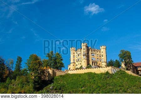 View Of Facade Of Famous Hohenschwangau Castle
