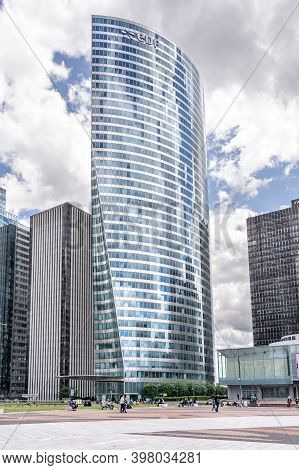 Paris, France - Jun 6: Skyscrper Of Edf Building In Financial District