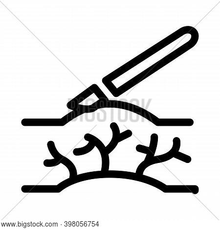 Surgery Treatment Varicose Veins Black Icon Vector. Surgery Treatment Varicose Veins Sign. Isolated 