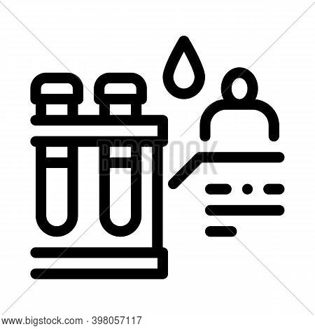 Blood Test Black Icon Vector. Blood Test Sign. Isolated Symbol Illustration