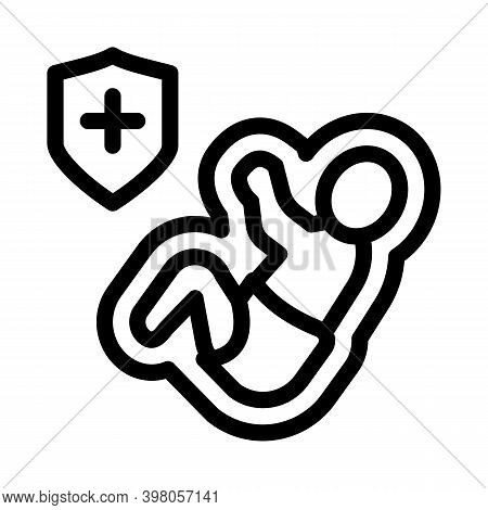 Born In Shirt Black Icon Vector. Born In Shirt Sign. Isolated Symbol Illustration