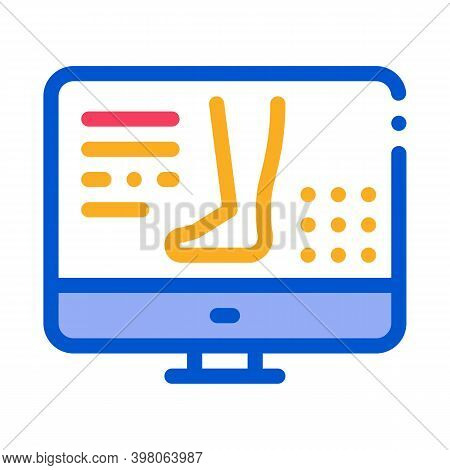 Symptomps Varicose Veins Web Site Color Icon Vector. Symptomps Varicose Veins Web Site Sign. Isolate