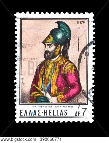 Greece - Circa 1975 : Cancelled Postage Stamp Printed By Greece, That Shows Gregorios Dikeos Papafle