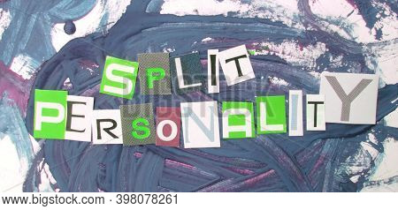 Made Up Of Cut Out Paper Letters On Abstract Hand-drawn Background 