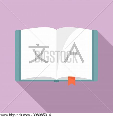 Linguist Open Book Icon. Flat Illustration Of Linguist Open Book Vector Icon For Web Design