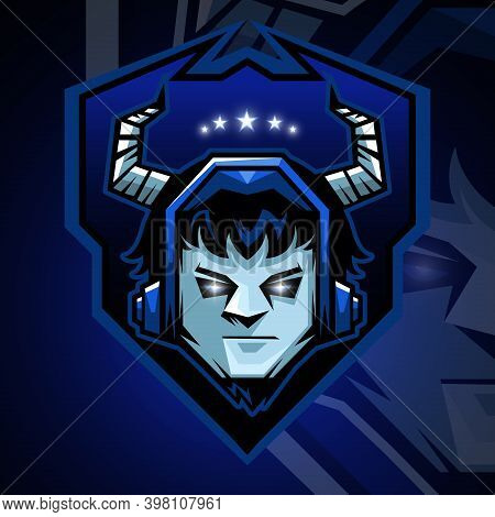 Demon Mascot Sport Logo Design. Devil Mascot Vector Illustration Logo. Evil Mascot Design, Emblem De
