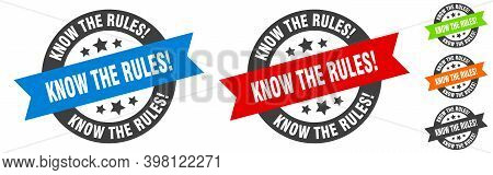 Know The Rules Stamp. Know The Rules Round Ribbon Sticker. Tag