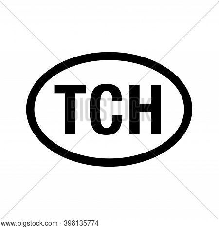 Country Code Vehicle Registration Chad With A White Background