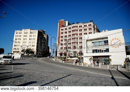 Salvador, Bahia, Brazil - December 2, 2020: Cine Glauber Rocha, Hotel Fasano In The Historic Center 