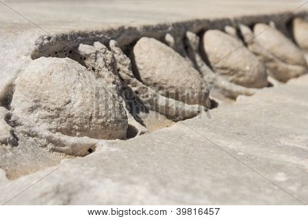 Textura starověké vápence