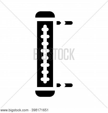 Window Thermometer Glyph Icon Vector Illustration Black
