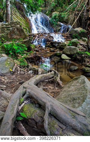 Mae Kampong Waterfall In Mae Kampong Village. About 50km Northeast Of Chiang Mai.