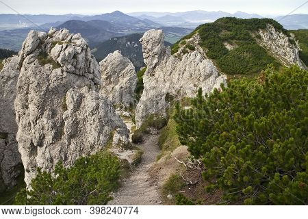 Western Tatras, Sivy Vrch - Part Of The Rock Town At The Ascent To The Top Of Sivy Vrch And The Back