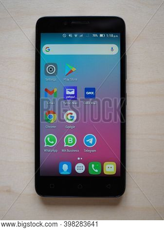 Beijing, China - Circa December 2020: Lenovo Android Smart Phone